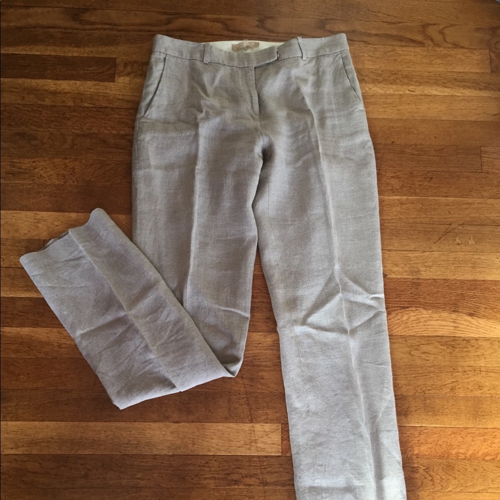 Michael Kors tan linen pants, tall